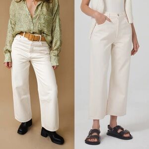 Citizens of Humanity Gaucho Vintage White Wife Leg Crop Jeans